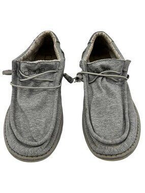 Hey Dude Mens Wally Stretch Fleece Casual Shoes Size 11 Gray Slip On Lightweight